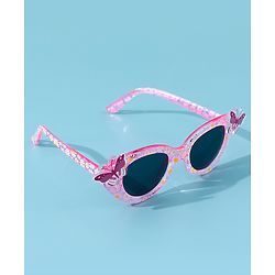 Babyhug Free Size Butterfly Applique Sunglasses - Pink