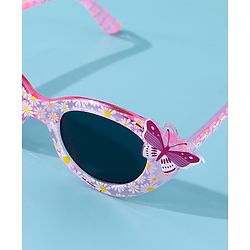 Babyhug Free Size Butterfly Applique Sunglasses - Pink
