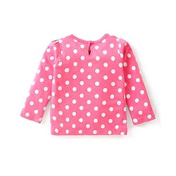 Babyhug Cotton Knit Full Sleeves T-Shirt with Floral & Polka Dots Print Pack of 3 - Navy Blue  Pink & Orange