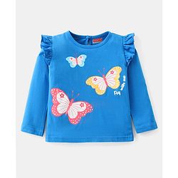 Babyhug Cotton Knit Full Sleeves Top with Floral & Polka Dots Print Pack of 3 - Pink Blue & Dark Pink