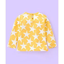Babyhug Cotton Knit Full Sleeves Tops with Star & Text Print Pack of 3 - Navy Yellow & Red