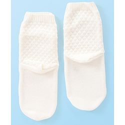Cute Walk by Babyhug Anti-Bacterial Ankle Length Solid Color Socks Pack of 3 - Red White & Black