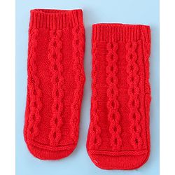 Cute Walk by Babyhug Anti-Bacterial Ankle Length Solid Color Socks Pack of 3 - Navy Red &  White