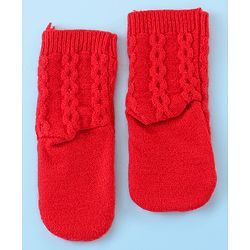 Cute Walk by Babyhug Anti-Bacterial Ankle Length Solid Color Socks Pack of 3 - Navy Red &  White