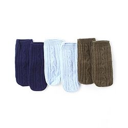 Cute Walk by Babyhug  Nylon Viscose Ankle Length Woolen Socks Solid Color Pack of 3 - Multicolor