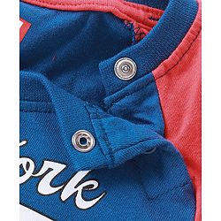 Babyhug Marvel Cotton Knit Raglan Sleeves Night Suit With Spider Man Graphics - Red & Blue
