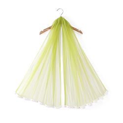 Babyhug Woven  Sleeveless Net Embroidered Choli Lehenga & Dupatta Set - Lime Green