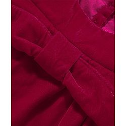 Babyhug Woven Full Sleeves Solid Colour Frock with Stockings & Head Band - Maroon