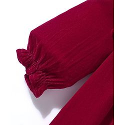 Babyhug Woven Full Sleeves Solid Colour Frock with Stockings & Head Band - Maroon