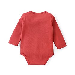 Babyhug 100% Cotton Full Sleeves Onesies with Leggings  & Cap Mitten Booties Koala Print - Red & Navy