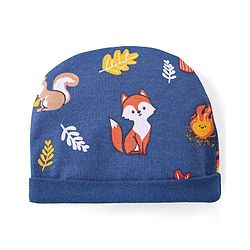 Babyhug 100% Cotton Full Sleeves Onesies with Leggings  & Cap Mitten Booties Koala Print - Red & Navy