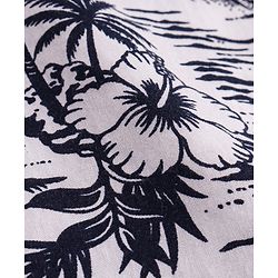 Babyhug Cotton  Woven Half Sleeves Beach Theme Printed Shirt - White