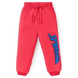 Babyhug Marvel Single Jersey Knit Full Sleeve Night Suit With Spiderman Graphics - Red