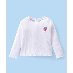 Babyhug Single Jersey Knit Floral Printed Jumpsuit with Full Sleeves Top - Pink & Blue
