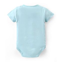 Babyhug Disney Interlock Knit Half Sleeves Onesies & Skirt with Minnie Mouse Graphics & Polka Dot Print  - Blue & Pink