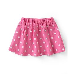 Babyhug Disney Interlock Knit Half Sleeves Onesies & Skirt with Minnie Mouse Graphics & Polka Dot Print  - Blue & Pink