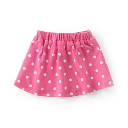 Babyhug Disney Interlock Knit Half Sleeves Onesies & Skirt with Minnie Mouse Graphics & Polka Dot Print  - Blue & Pink