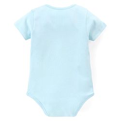 Babyhug Disney Interlock Knit Half Sleeve Minnie Mouse Graphic Onesies with Polka Dot Print Skirt - Blue