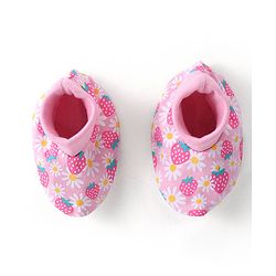 Babyhug 100% Cotton Knit Floral Printed  Cap Mittens & Booties Set - Pink