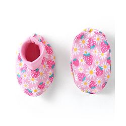 Babyhug 100% Cotton Knit Floral Printed  Cap Mittens & Booties Set - Pink