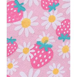 Babyhug 100% Cotton Knit Floral Printed  Cap Mittens & Booties Set - Pink