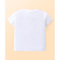 Babyhug Disney Single Jersey Knit Half Sleeves T-Shirt with The Lion King Print and Ombre effect - White