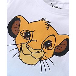 Babyhug Disney Single Jersey Knit Half Sleeves T-Shirt with The Lion King Print and Ombre effect - White