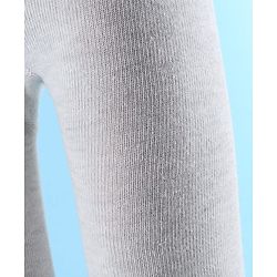 Cute Walk by Babyhug Antibacterial Solid Color Footie Tights - Grey