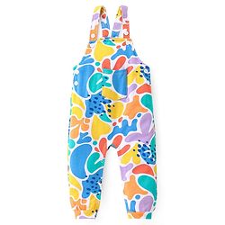 Babyhug Single Jersey Knit Dungaree and Half Sleeves Solid Color T-Shirt Set - Green Blue & White
