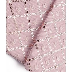 Babyhug Woven Full Sleeves Sequined Floral Embroidered Kurta Pyjama Sherwani Set - Pink