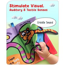 Babyhug Animal Tail Cloth Book - English
