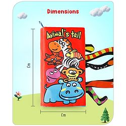 Babyhug Animal Tail Cloth Book - English