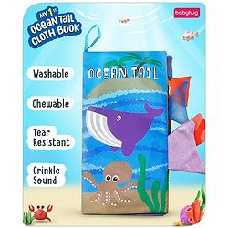 Babyhug Animal Tail Cloth Book - English