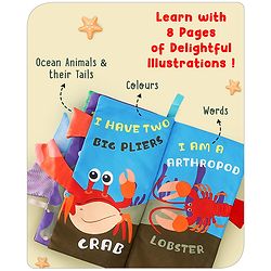 Babyhug Animal Tail Cloth Book - English