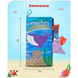 Babyhug Animal Tail Cloth Book - English