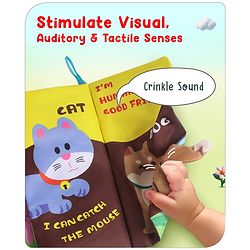 Babyhug Animal Tail Cloth Book - English