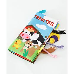 Babyhug Animal Tail Cloth Book - English