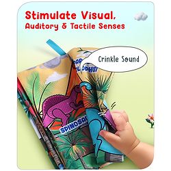 Babyhug Animal Tail Cloth Book - English