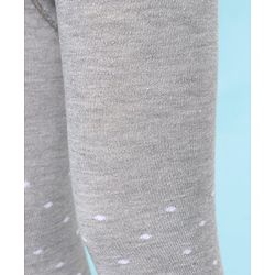 Cute Walk by Babyhug Lycra Knit Antibacterial Tights Polka Dots - Grey