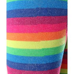 Cute Walk by Babyhug Antibacterial Footie Tights with Striped Design - Pink