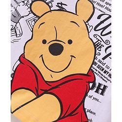 Babyhug Disney Cotton Knit Full Sleeve T-Shirt With Winnie the Pooh Print - White