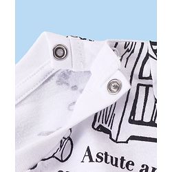 Babyhug Disney Cotton Knit Full Sleeve T-Shirt With Winnie the Pooh Print - White
