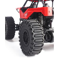 Babyhug Off Roader 1:18 Four Funtions Red Rechargeable Rock Crawler RC Car|Big Rubber Wheels|Range Upto 70 Ft.|Shock Absorbers|BIS certified|Gifting Toy