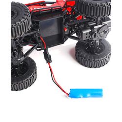 Babyhug Off Roader 1:18 Four Funtions Red Rechargeable Rock Crawler RC Car|Big Rubber Wheels|Range Upto 70 Ft.|Shock Absorbers|BIS certified|Gifting Toy