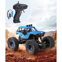 Babyhug Off Roader 1:18 Four Funtions Red Rechargeable Rock Crawler RC Car|Big Rubber Wheels|Range Upto 70 Ft.|Shock Absorbers|BIS certified|Gifting Toy