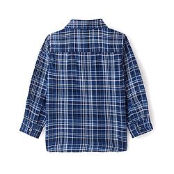 Babyhug Cotton Woven Full Sleeves Checkered Shirt - Blue