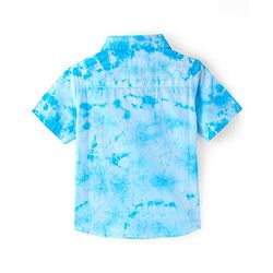 Babyhug Cotton Woven Half Sleeves Tie Dye Shirt - Blue