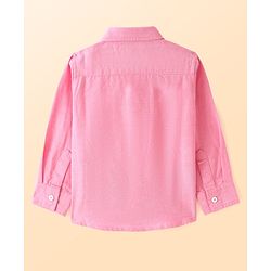 Babyhug Cotton Woven Full Sleeves Regular Collar Solid Colour Shirt - Multicolor