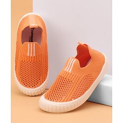 Cute Walk by Babyhug Slip On Striped Design Casual Shoes - Black