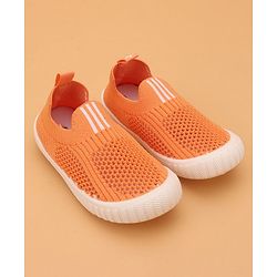 Cute Walk by Babyhug Slip On Striped Design Casual Shoes - Black